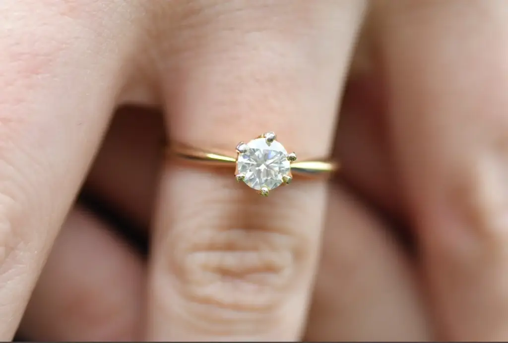 Diamond solitaire ring