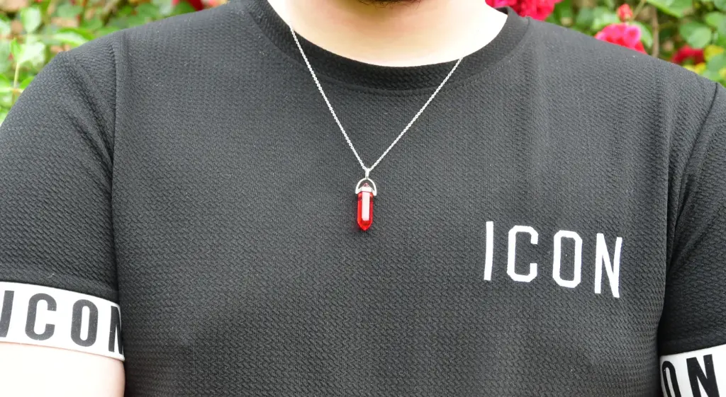pendentif cristal rouge