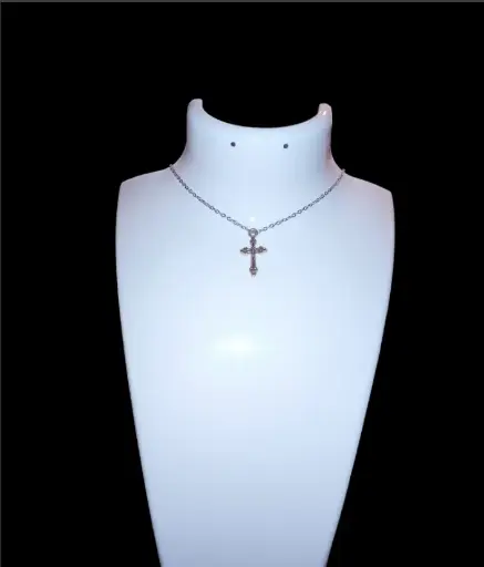 Christian cross pendant plated in 18 carat gold